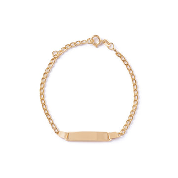Pulseira Petit Plaquinha Grumet longo ouro 18k